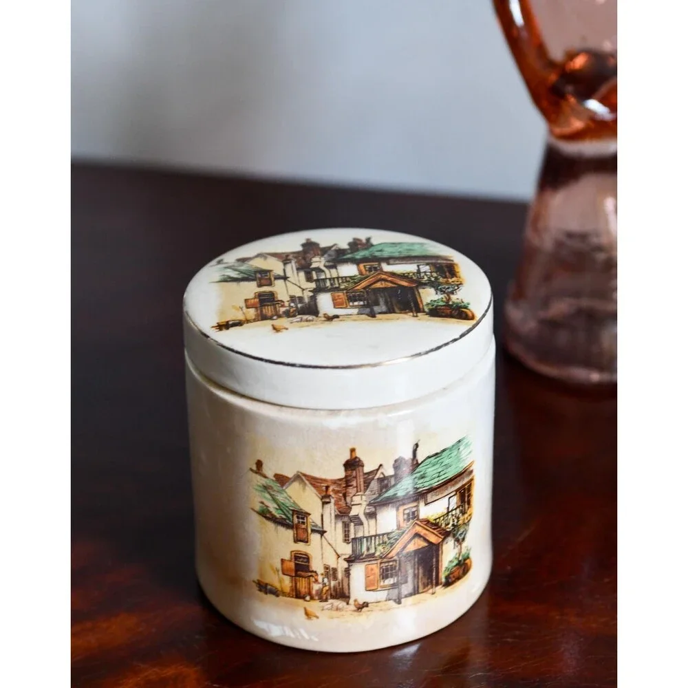 Vintage Frank Cooper Oxford Marmalade Jar Sandland Ware | English Village Scene